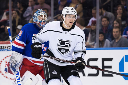 Rangers målvakt Henrik Lundqvist och Kings Adrian Kempe