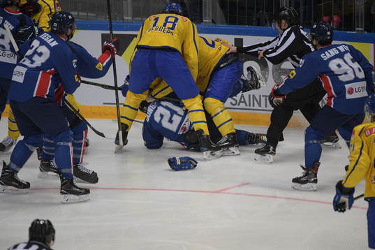 The Channel One Cup match between the Sweden and Czech