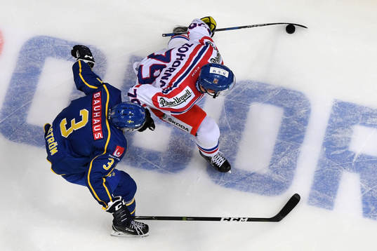 The Channel One Cup match between the Sweden and Czech