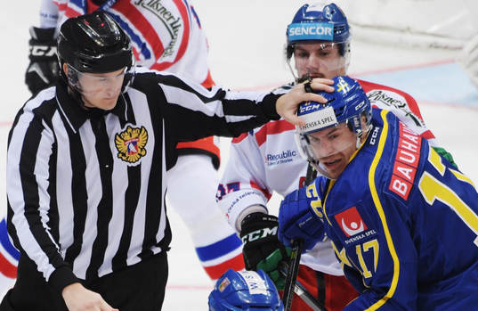The Channel One Cup match between the Sweden and Czech