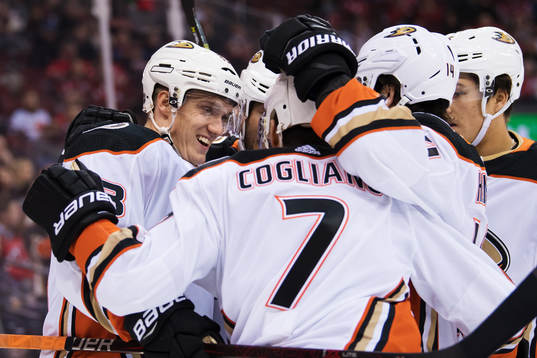 Ducks Jakob Silfverberg jublar