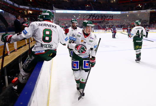 Frölundas Joel Mustonen jublar