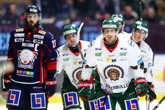 Linköpings Niklas Persson deppar och Frölundas Pontus