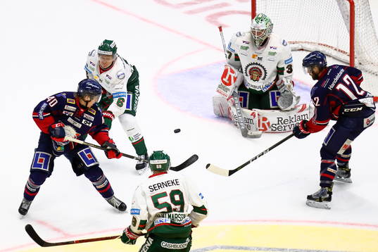 Linköpings Ken Andre Olimb, Frölundas målvakt Johan