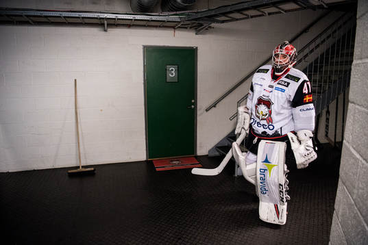 Malmö Redhawks målvakt Anton Malmborg