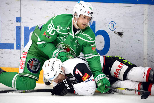 Malmö Redhawks Nils Andersson och Rögles Ted Brithén