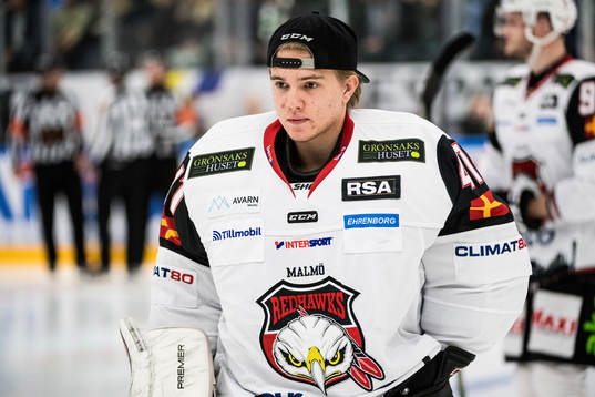 Malmö Redhawks målvakt Anton Malmborg
