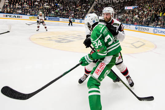 Malmö Redhawks Anton Mylläri och Rögles Edwin Hedberg