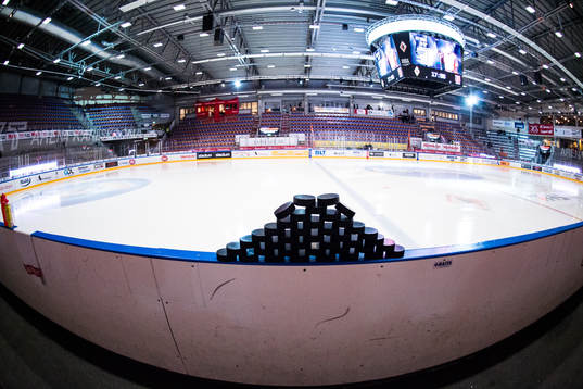 NKT arena invändigt innan ishockeymatchen i SHL mellan