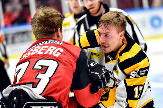 Malmö Redhawks Christoffer Forsberg och Skellefteås Pär