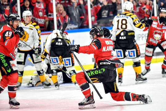 Malmö Redhawks Nils Andersson jublar