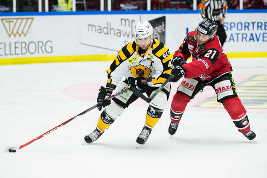 Skellefteås Bud Holloway och Malmö Redhawks  Andy Miele