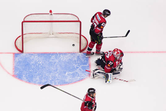 Malmö Redhawks målvakt Jonas Gunnarsson och Fredrik