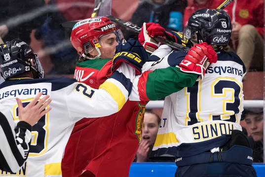 s Oscar Sundh  i ishockeymatchen i SHL mellan Mora och HV71