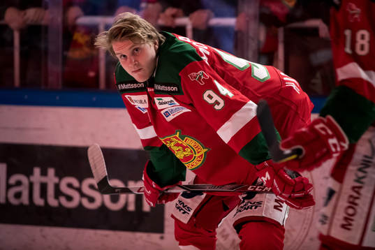 Moras Sebastian Hartmann  i ishockeymatchen i SHL mellan