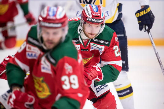 Moras Marcus Fagerudd  i ishockeymatchen i SHL mellan Mora