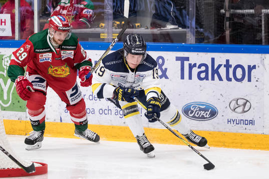 s Erik Andersson  i ishockeymatchen i SHL mellan Mora och