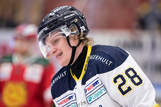 s Anton Bengtsson  i ishockeymatchen i SHL mellan Mora och