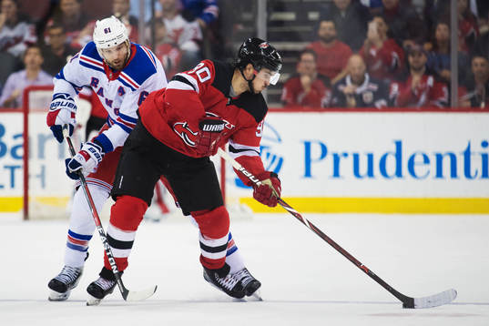 Rangers Rick Nash och Devils Marcus Johansson