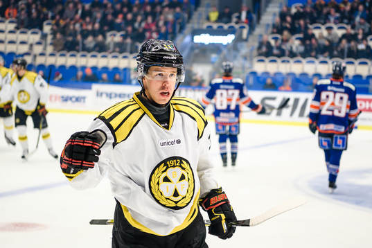 Brynäs Kevin Clark jublar