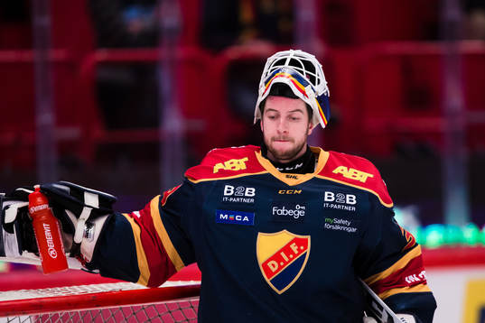Djurgårdens målvakt Adam Reideborn deppar