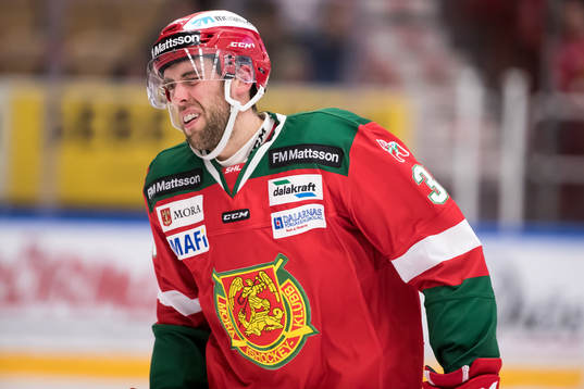Moras Brandon Gormley  i ishockeymatchen i SHL mellan Mora