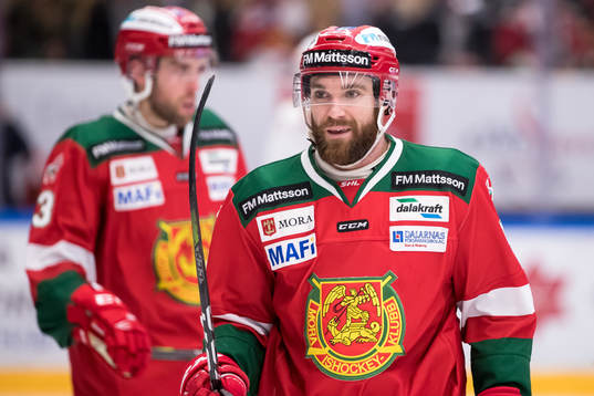 Moras Jacob Lagacé  i ishockeymatchen i SHL mellan Mora