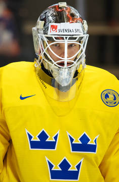 Sveriges målvakt Filip Gustavsson