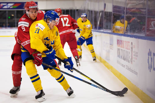 Belarus Ilya Litvinov och Sveriges Jesper Boqvist