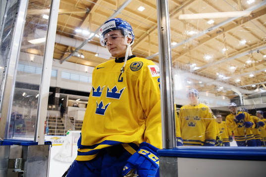 Sveriges Lias Andersson lämnar plan