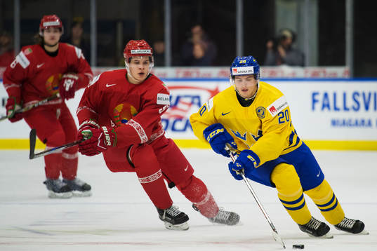 Belarus Ilya Litvinov och Sveriges Isac Lundeström