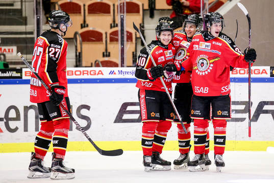 Luleås Einar Emanuelsson och Emil Larsson jublar