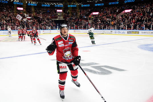 Malmö Redhawks Rhett Rakhshani jublar