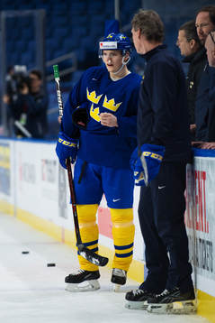 Lias Andersson på Sveriges träning