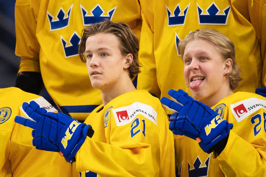 Jesper Boqvist och Fabian Zetterlund spexar