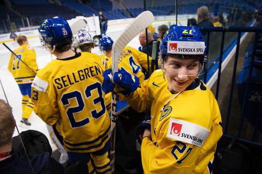 Jacob Moverare på Sveriges träning