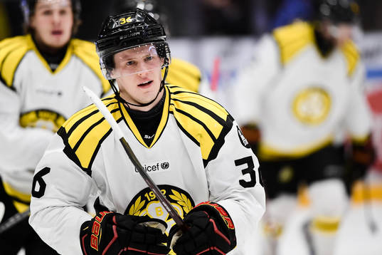 Brynäs Linus Ölund jublar