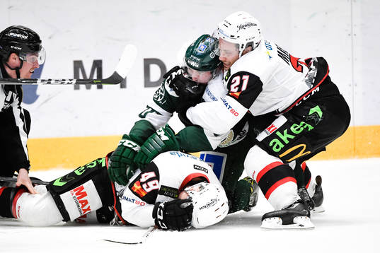Malmö Redhawks Rhett Rakhshani och Andy Miele i bråk med