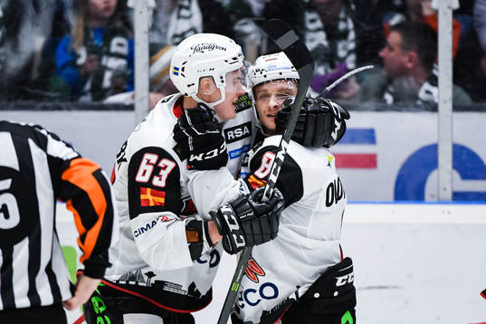 Malmö Redhawks Johan Olofsson jublar