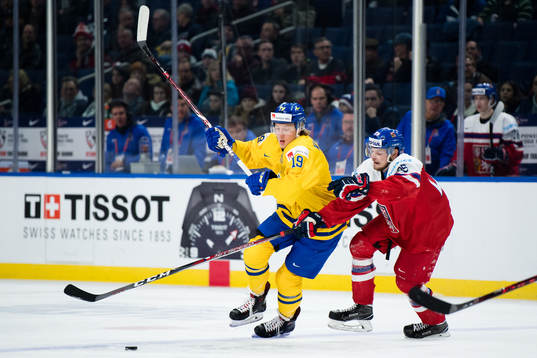 Sveriges Alexander Nylander och Tjeckiens Radovan Pavlik