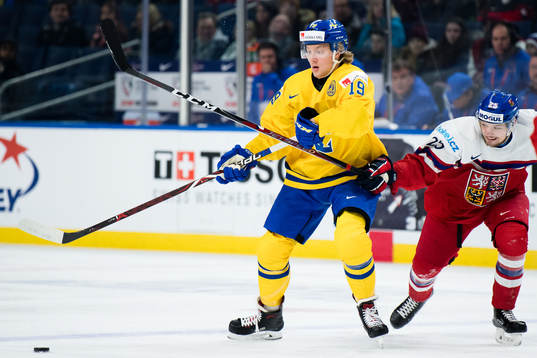 Sveriges Alexander Nylander och Tjeckiens Radovan Pavlik