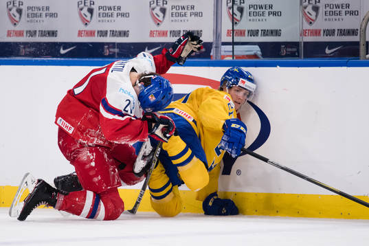 Sveriges Jesper Boqvist och Tjeckiens Filip Chytil