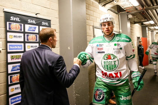 Rögles tränare Cam Abbott och Alen Bibic