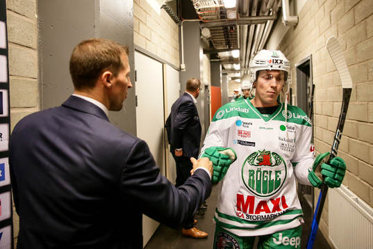 Rögles tränare Cam Abbott och Bryan Lerg