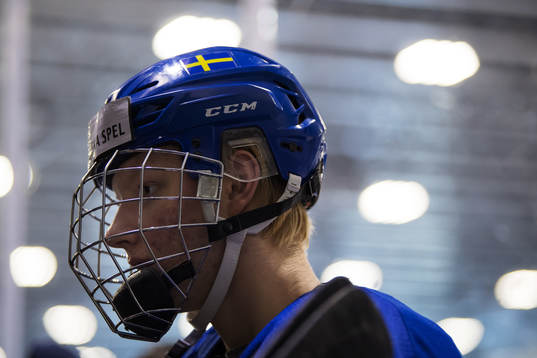Rasmus Dahlin på Sveriges träning