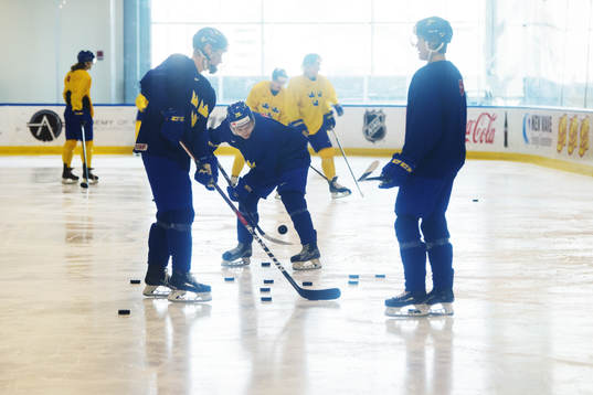 Erik Brännström på Sveriges träning