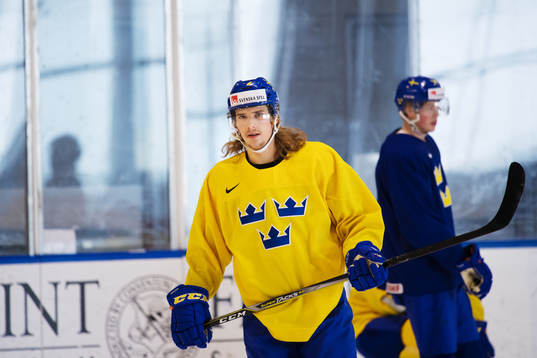 Axel Jonsson Fjällby på Sveriges träning