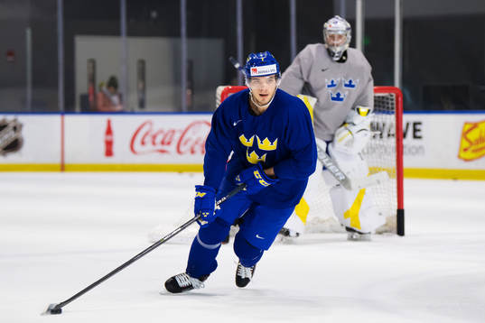 Timothy Liljegren på Sveriges träning