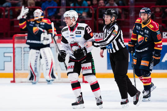 Malmö Redhawks Christoffer Forsberg och Djurgårdens Calle