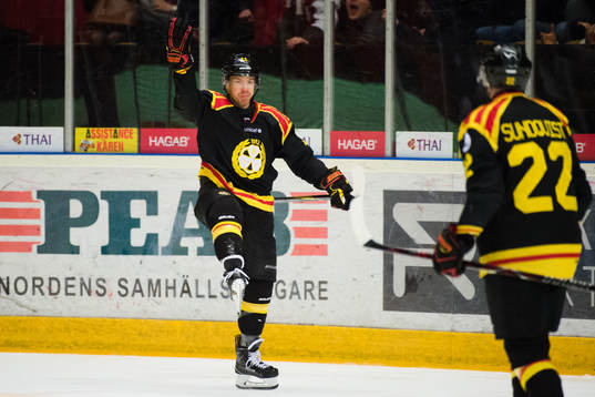 Brynäs Kevin Clark jublar